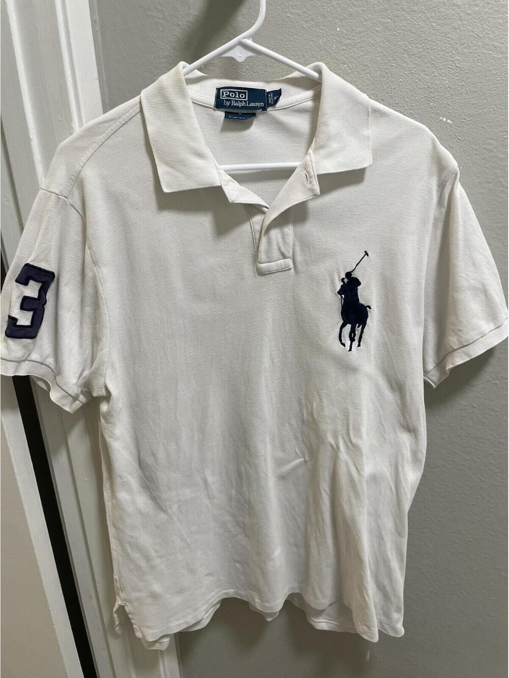 Polo Ralph Lauren Men’s XL Shirt Big Pony Custom Fit White 3